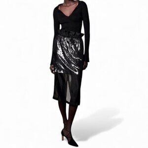 J. Crew Collection layered silk organza sequin skirt Size XS